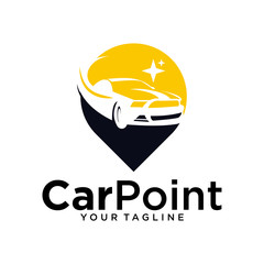 car point logo design template