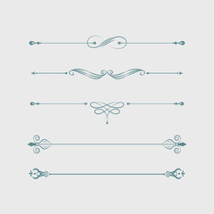 Vintage swirl design elements