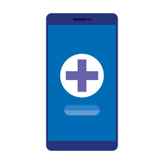 Fototapeta premium smartphone with medical cross telemedicine