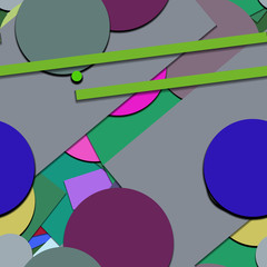 Flat material design - Creative vector trend seamless
