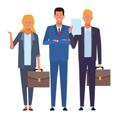 Obraz premium business people avatar cartoon characters