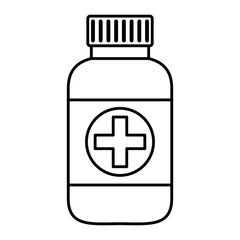 bottle drugs isolated icon