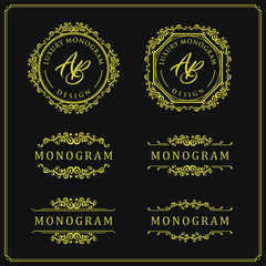 Luxury design set for wedding and decoration