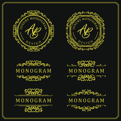 Luxury design set for wedding and decoration