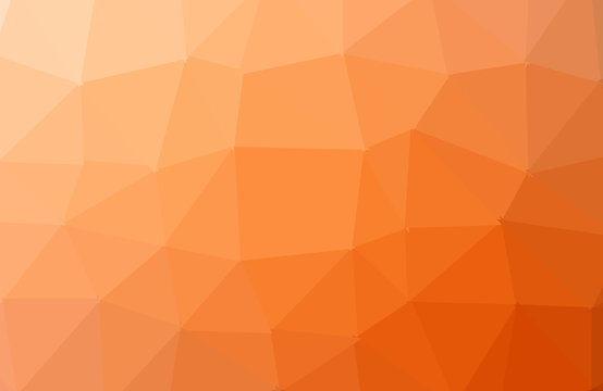 Light Orange vector triangle mosaic background. Brand-new colored illustration in blurry style with gradient. A new texture for your design.