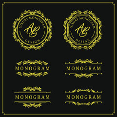 Luxury design set for wedding and decoration