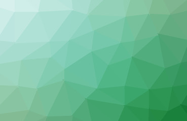 Abstract low poly background of triangles in green colors