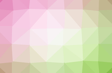 Light Pink, Yellow vector shining triangular backdrop. Triangular geometric sample with gradient. Polygonal design for your web site.