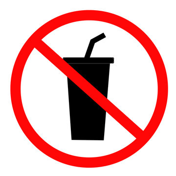 Do not drink icon on white background. flat style. no drinking icon for your web site design, logo, app, UI. prohibition sign for drinking symbol. no drink sign.