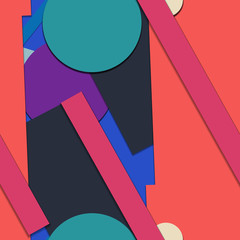 Flat material design - Creative vector trend seamless
