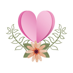 love romantic heart flowers