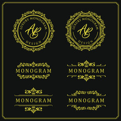 Luxury design set for wedding and decoration