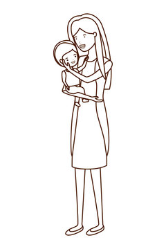 woman with baby avatar character