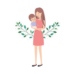 woman with baby avatar character