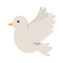 cute dove flying icon