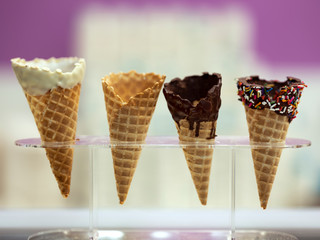 ice cream cone with sprinkles