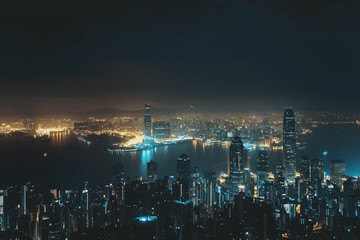 Fototapeta na wymiar Hong Kong city view from The Peak
