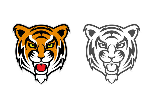 Tiger Head Clipart Mascot Logo