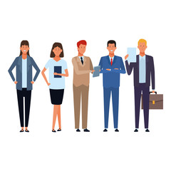 business people avatar cartoon characters