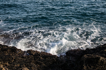 sea waves and rocks