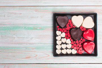 valentine love heart gift box chocolate