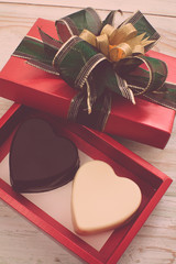 valentine love heart gift box chocolate