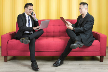 Asian businessman at office