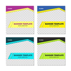 Social Media Post Template Banner Design Vector