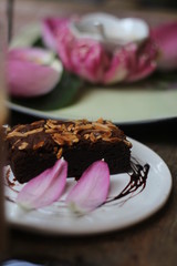 cake with cream and chocolate