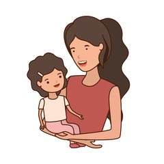 woman with baby avatar character