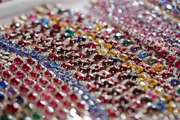 Plastic gemstone accessory at market 