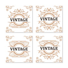 Vintage Label Frame Ornamental Design