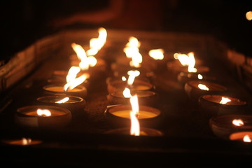 candles in church