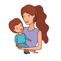woman with baby avatar character