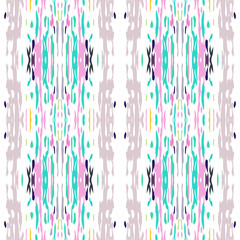 ikat seamless geometric pattern shibori