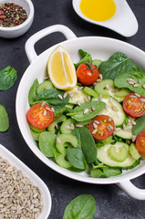 Salad of raw vegetables