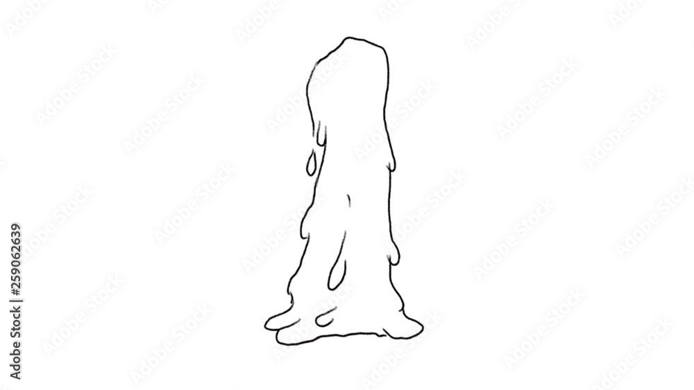 Poster 2d animation drawing of grime art style countdown from ten to zero with grimey gooey number melting 