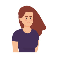 beautiful and young woman character