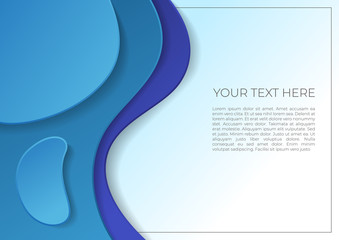 Card or banner from cut out paper for website or social media minimalism