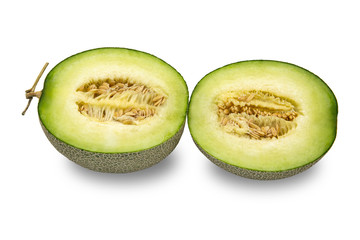 Melon isolated on the white background.With clipping path.