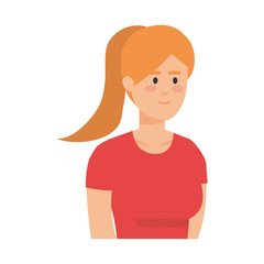 beautiful and young woman character