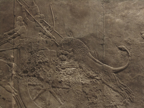 Assyrian Lion Hunt Relief, British Museum