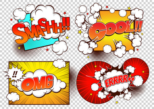 Comic Style, pop art speech bubbles, Vector illustration, you can place relevant content on the area.