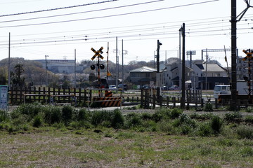 農業地区を通る鉄道
