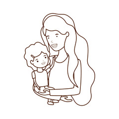 woman with baby avatar character