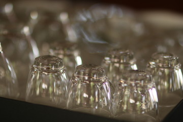 glasses on the table
