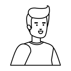 young and casual man character