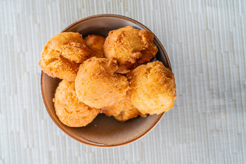 Nigerian Deep fried buns served in a bowl