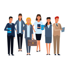 business people avatar cartoon characters