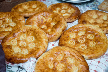 Uzbek bread on the table